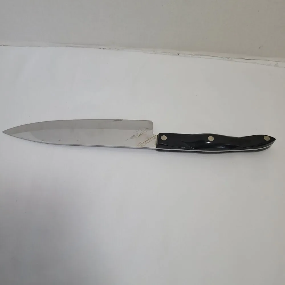 Cutco 1728 JI 7-5/8 Petite Chef Knife Brown Marbled Handle USA *flawed